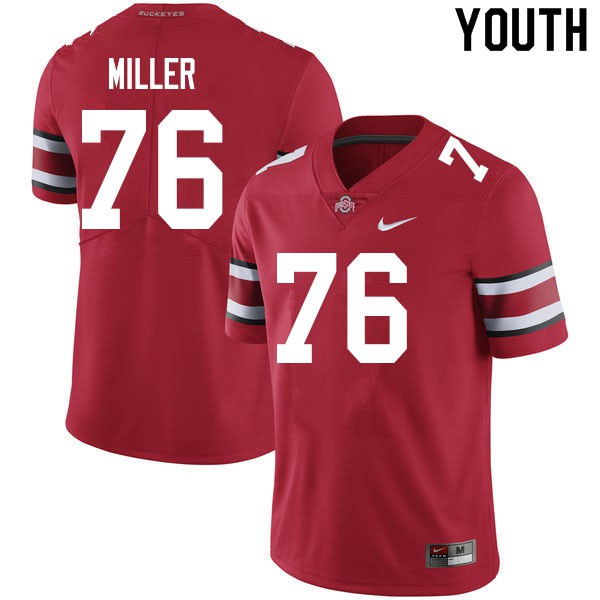 Ohio State Buckeyes #76 Harry Miller Youth College Jersey Scarlet